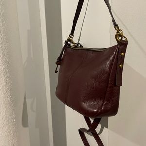 Red fossil purse